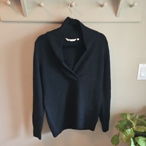 Soft Surroundings Classic Black Cowl Neck Sweater